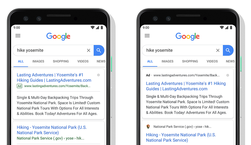 A new look for Google Search with Favicons - Peak